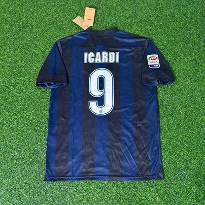 Mauro Icardi Inter Milan 2013 2014 Home Retro Football Jersey Kit