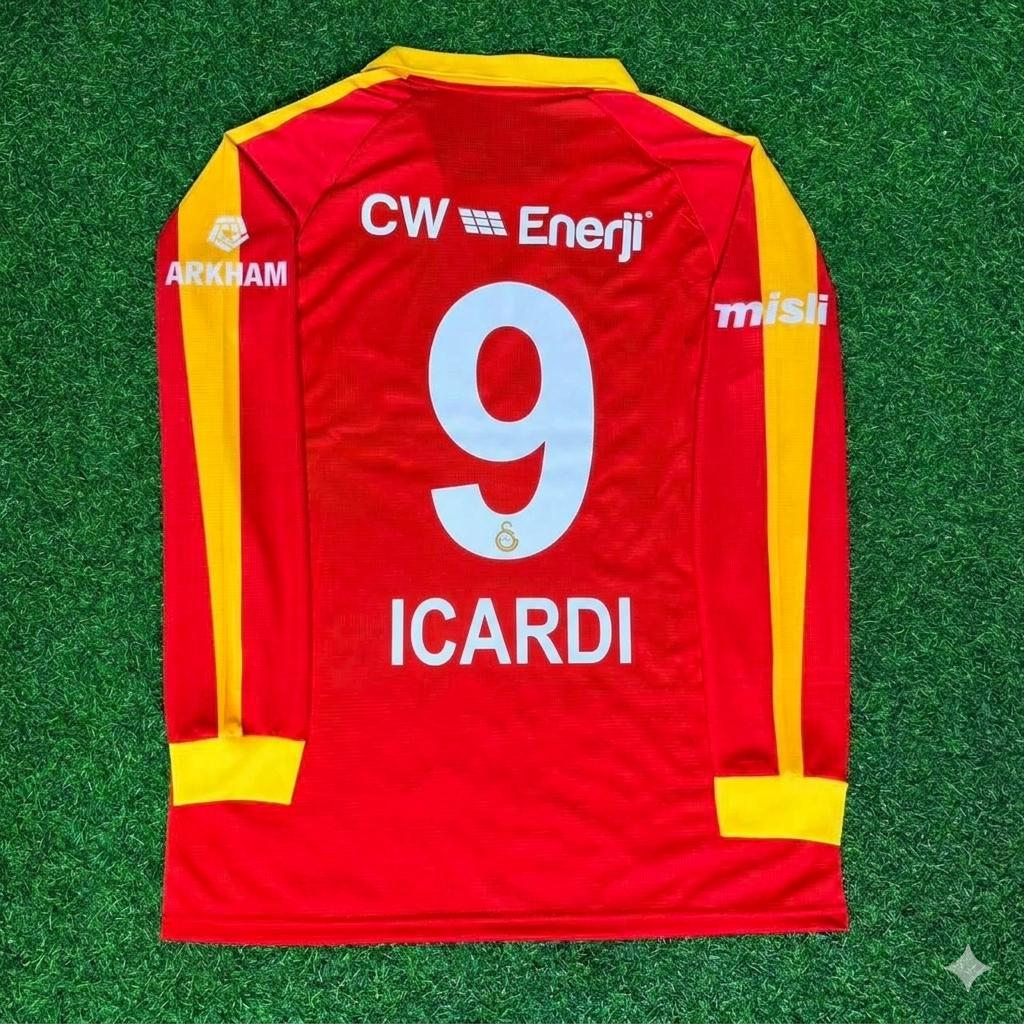 Mario Icardi Galatasaray Legendary Retro Vintage Long Sleeve Football Jersey Kit