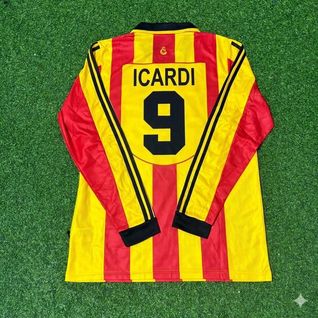 Mauro Icardi Galatasaray Long Sleeve Retro Football Jersey Kit