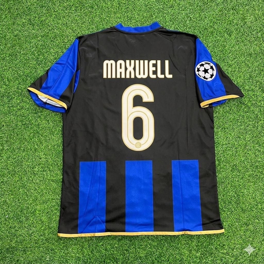Maxwell #6 Inter Milan 2008/09 Retro Football Jersey Kit