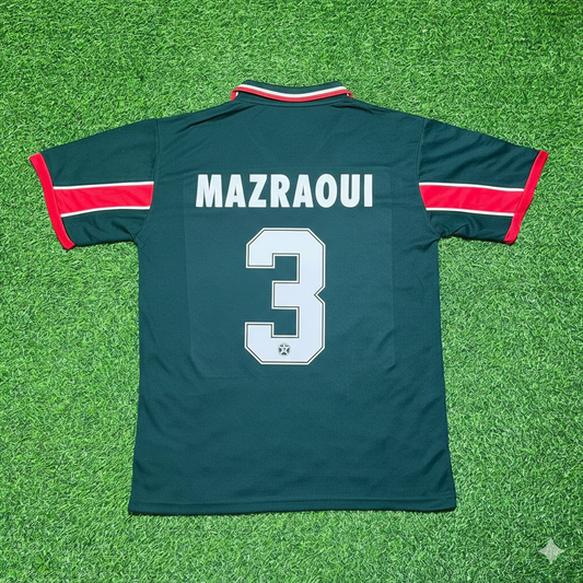 Noussair Mazraoui Morocco Home Retro Football Jersey Kit