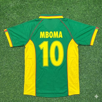 Patrick Mboma Cameroon Retro Football Jersey Kit