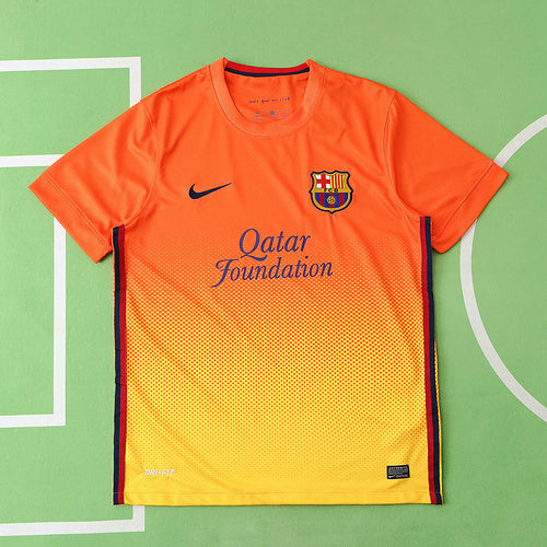 Xavi 6 Barcelona 2012 2013 Orange Retro Football Jersey Kit