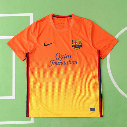 Carles Puyol 5 Barcelona 2012 2013 Orange Retro Football Jersey Kit