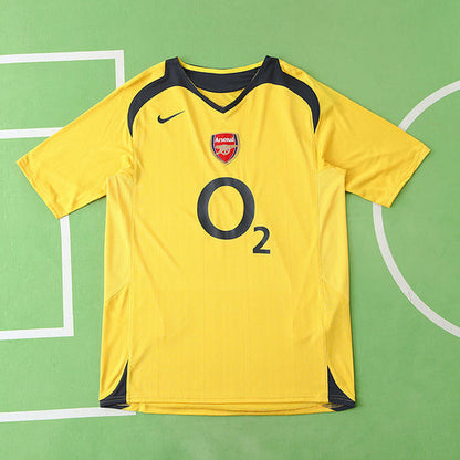 Arsenal 05/06 Yellow Retro Football Jersey