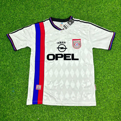 Mehmet Scholl Bayern Munich 1997-1998 Away White Retro Football Jersey Collection