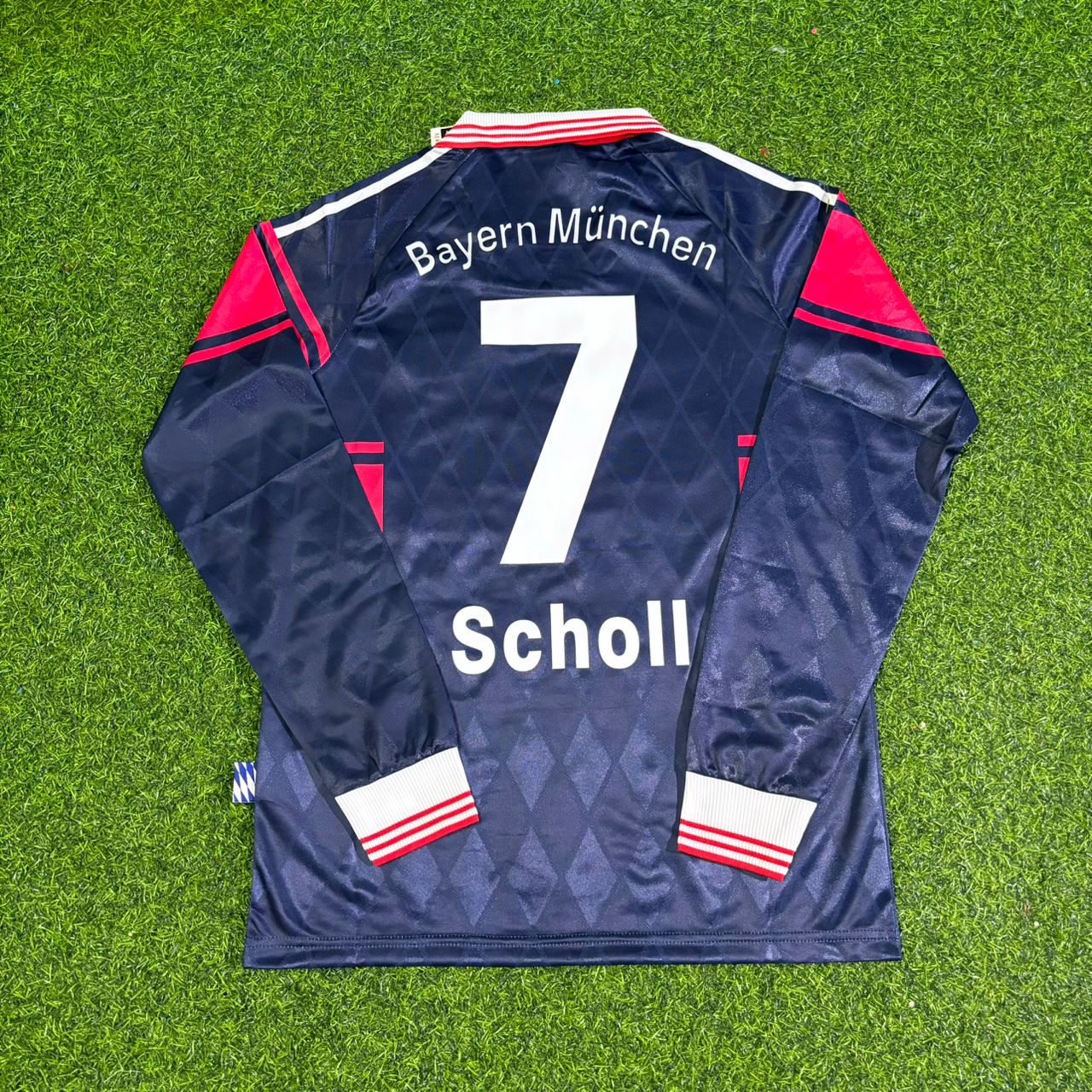 Mehmet Scholl FC Bayern München 1997/98 Saison Langarm Heim Retro