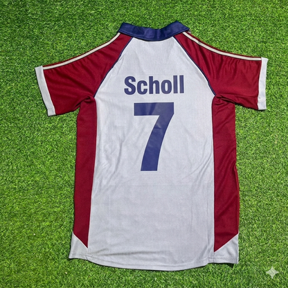Mehmet Scholl #7 FC Bayern München 1998-1999 Auswärts Retro Fußballtrikot Grau Jersey