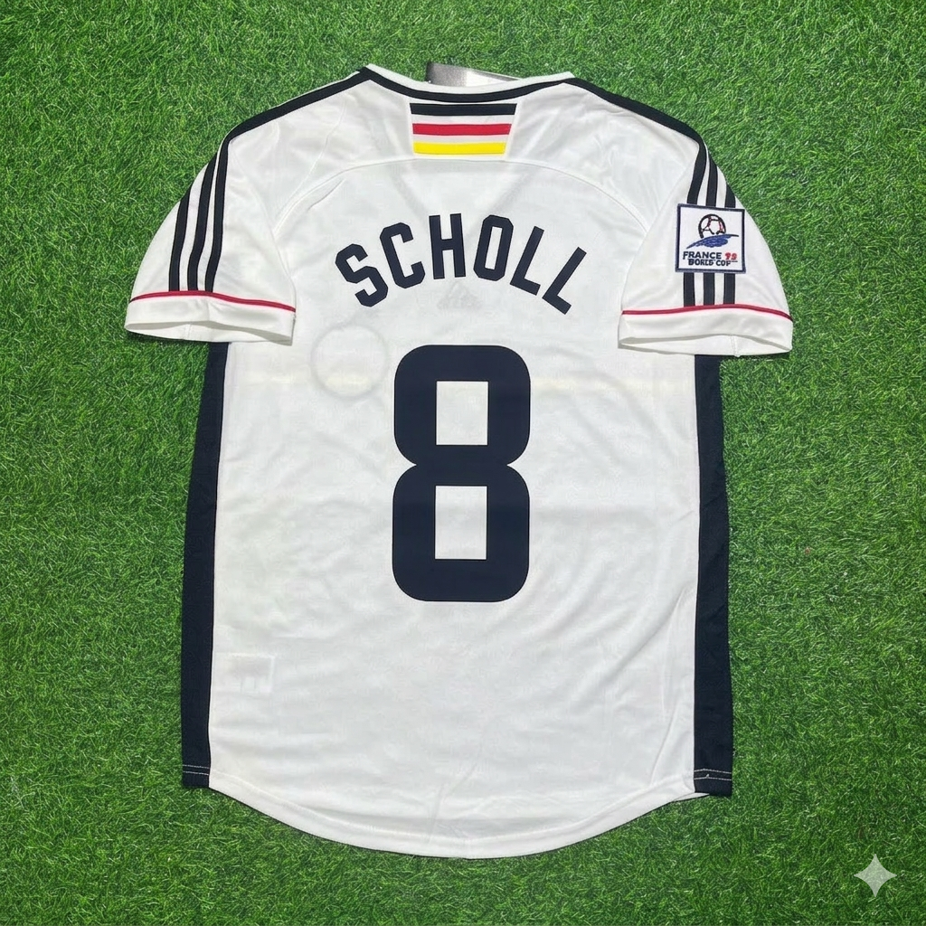 Mehmet Scholl Deutschland World Cup Retro Fußballtrikot