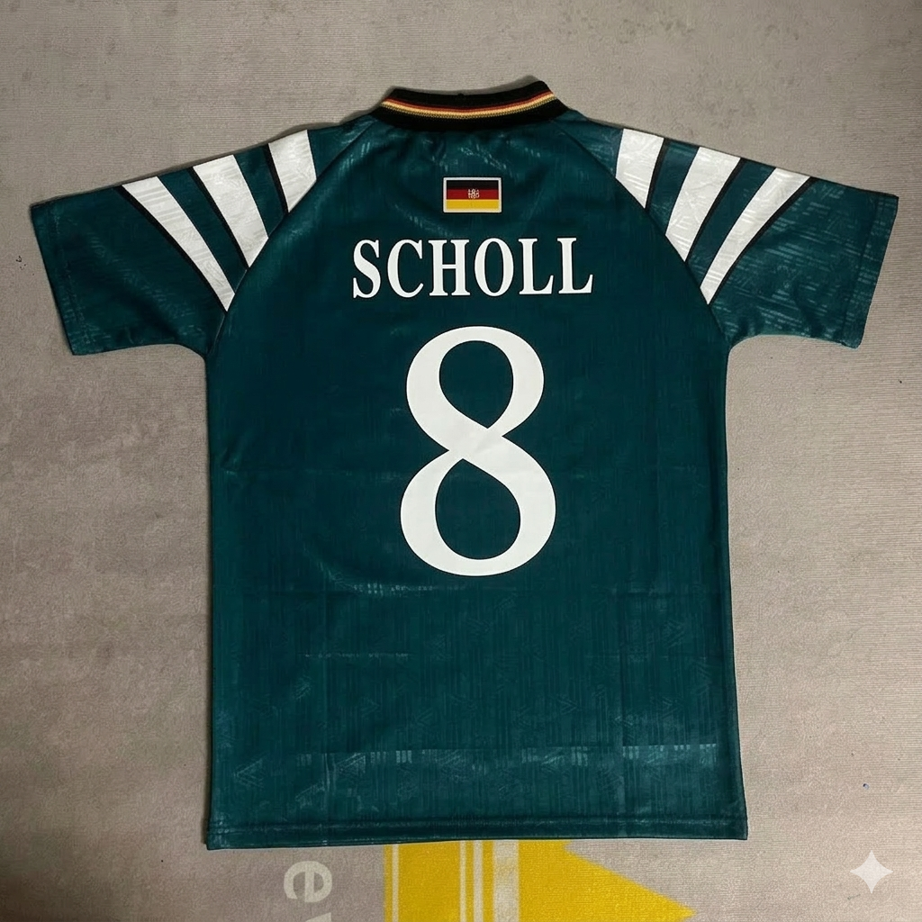 Germany EURO 1996 Mehmet Scholl Deutschland Retro Football Jersey