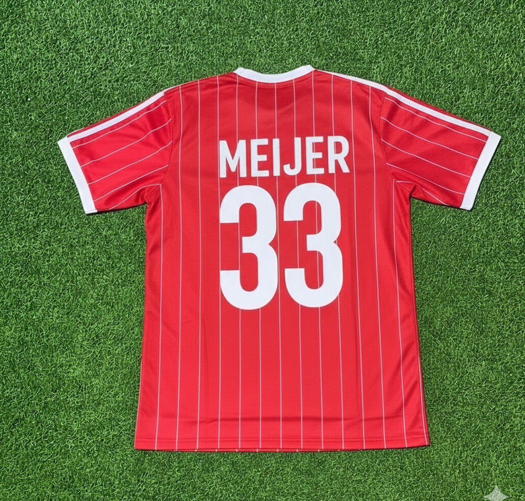Erik Meijer Hamburger SV Rotes Heimtrikot Retro Fußballtrikot Jersey
