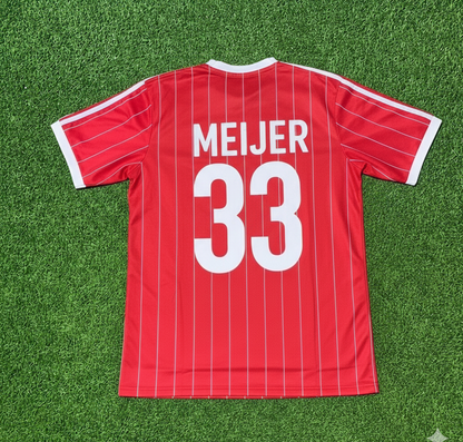 Erik Meijer Hamburger SV Rotes Heimtrikot Retro Fußballtrikot Jersey