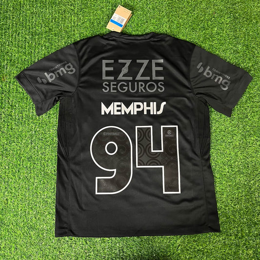 Memphis Depay #94 Corinthians Black Kit Jersey Trikot Maillot Maglia Camiseta