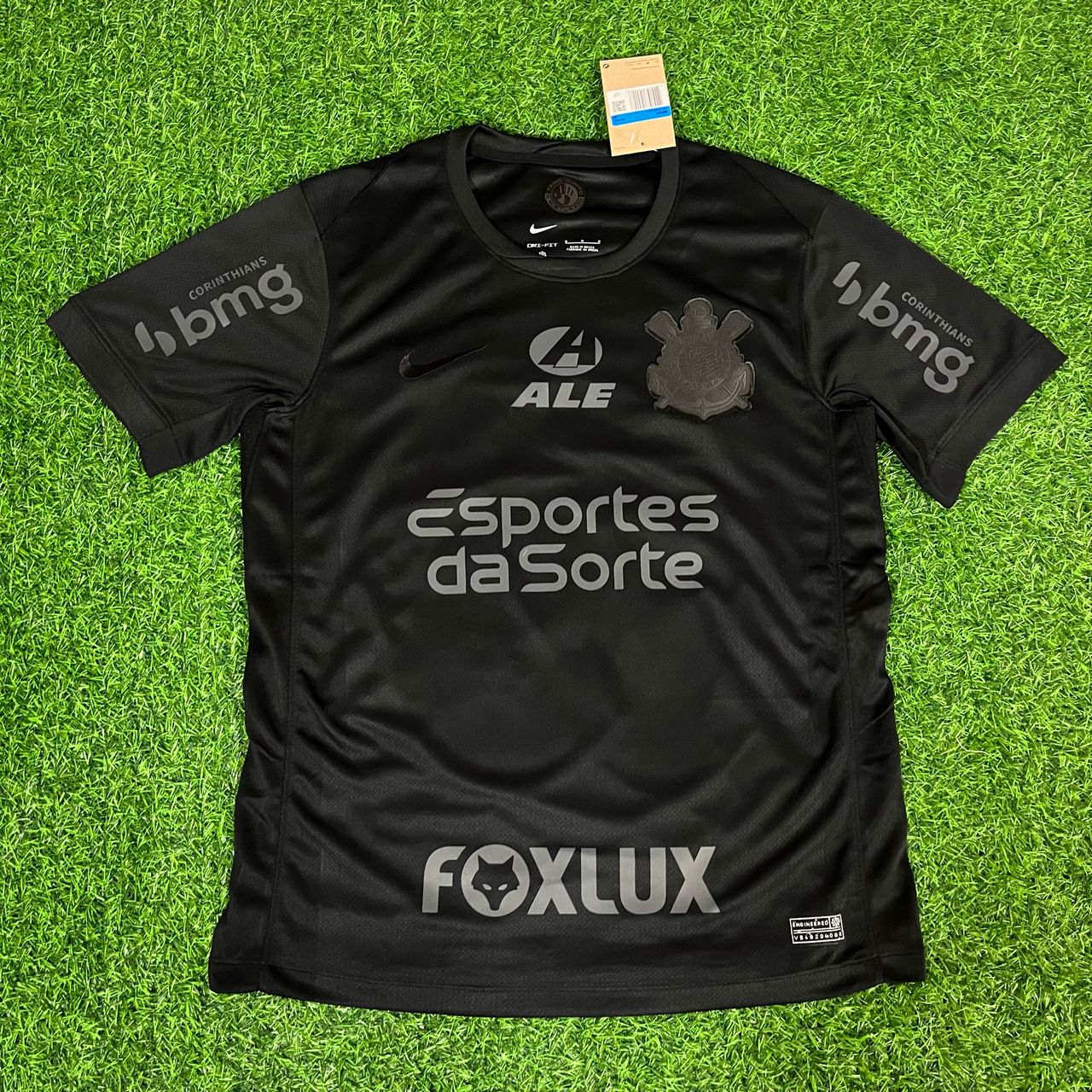 Memphis Depay #10 Corinthians Black Kit Jersey Trikot Maillot Maglia Camiseta