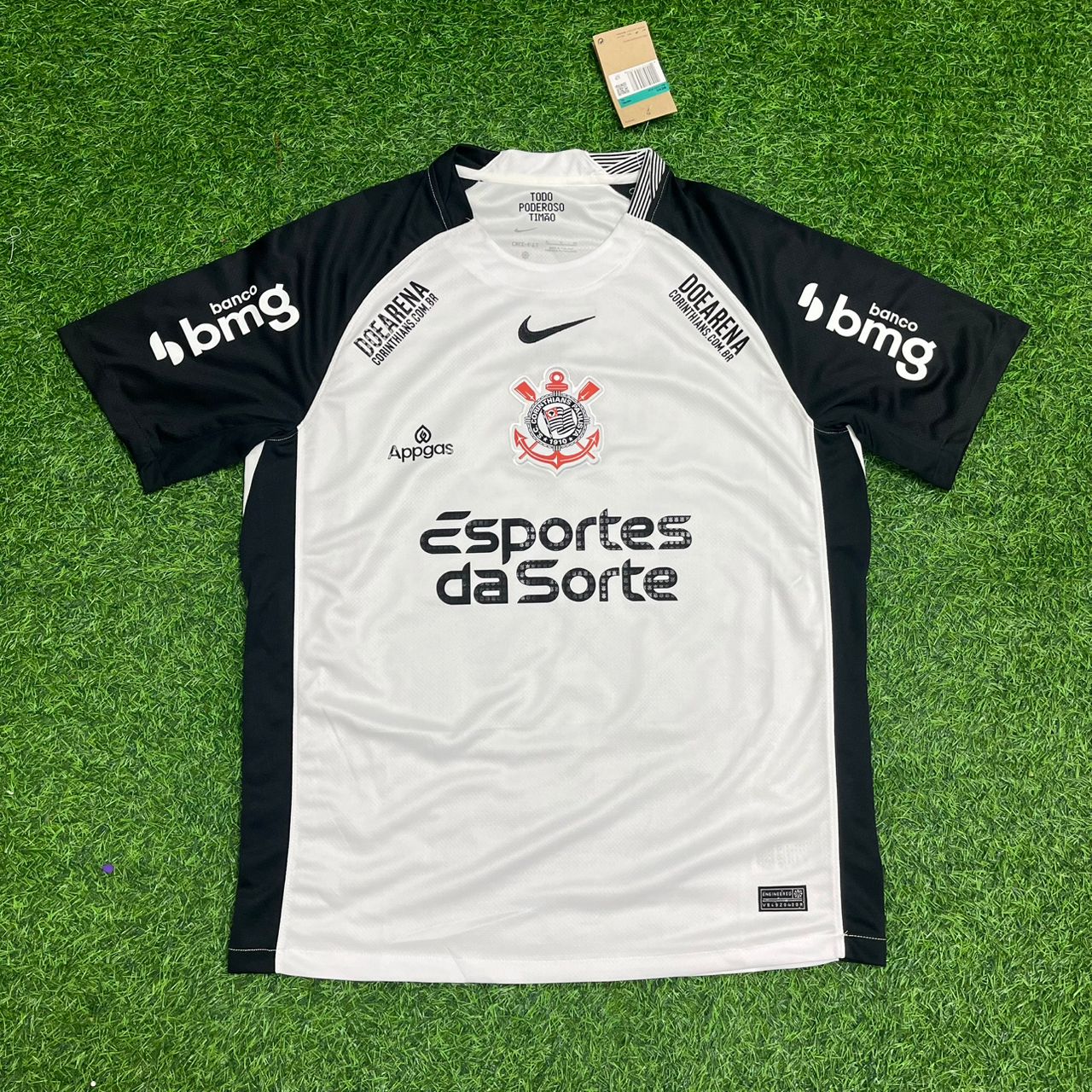 Memphis Depay Corinthians White Black Football Jersey Kit