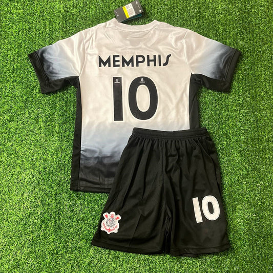 Memphis Depay Corinthians #10 Kids Kit Jersey KinderTrikot Maillot Maglia Camiseta