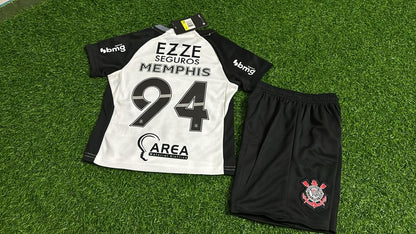 Memphis Depay Corinthians Kids Football Jersey Kit EnfantMaillot