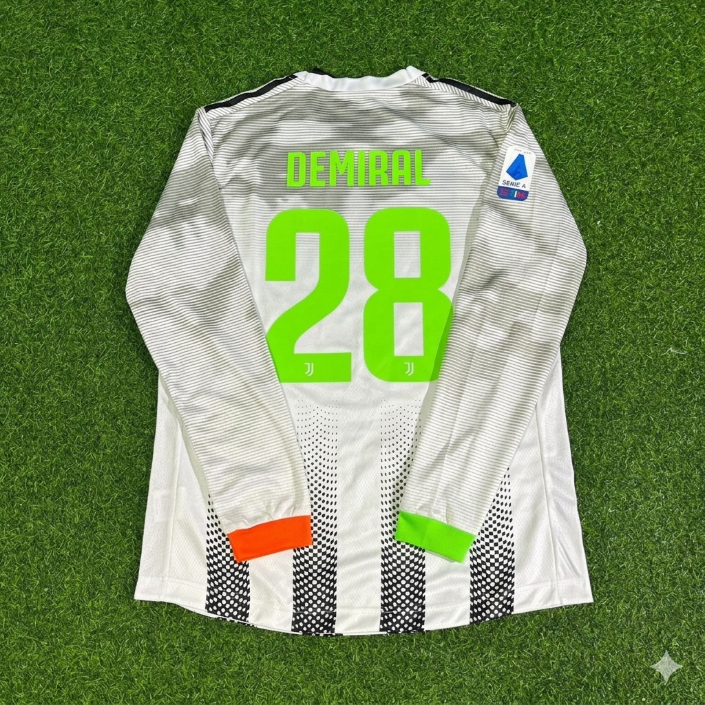 Merih Demiral #28 Juventus 2019-2020 Long Sleeve Retro Football Jersey Kit