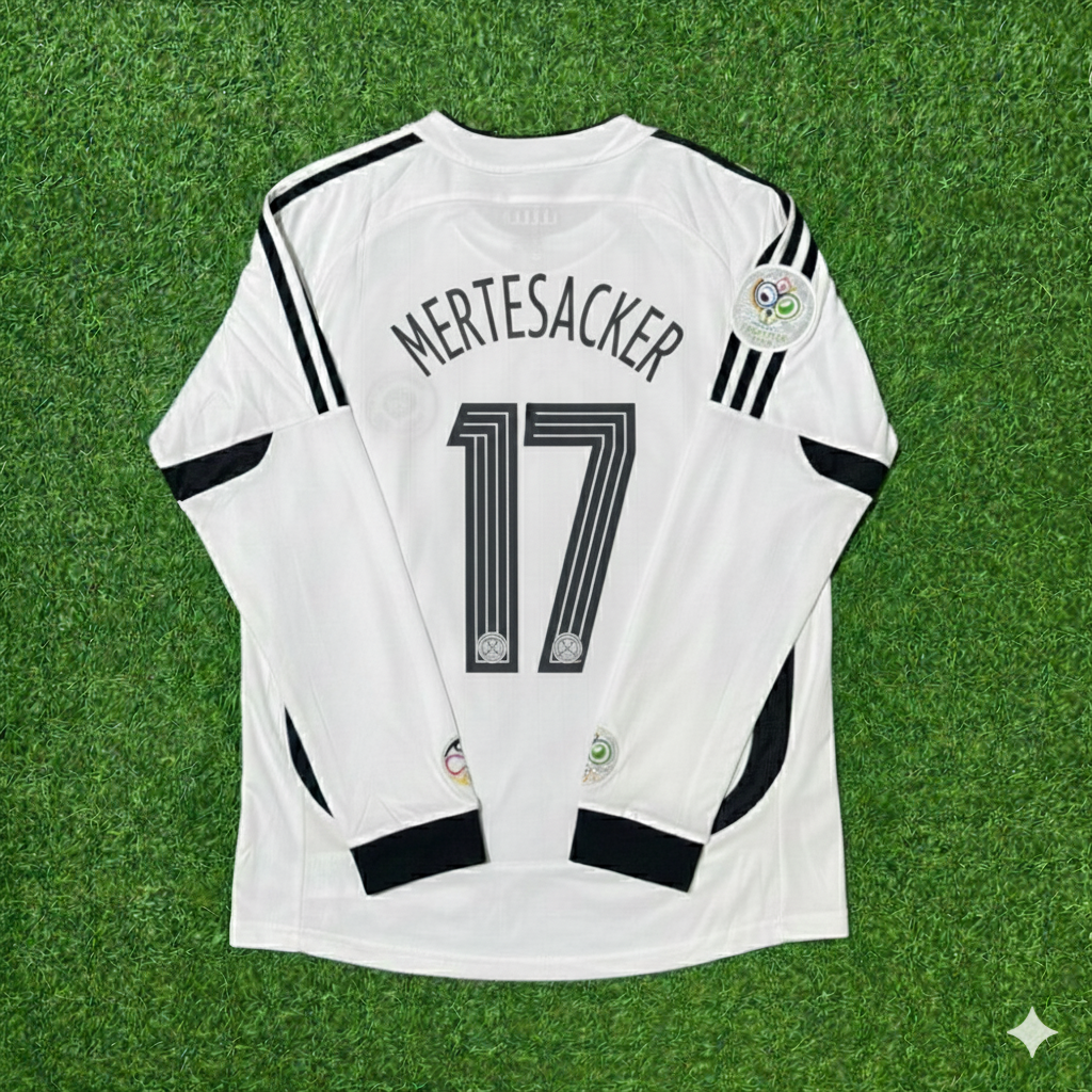 Germany World Cup 2006 Per Mertesacker Long Sleeve White Football Jersey