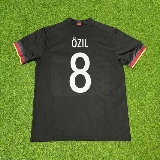 Mesut Özil #8 Germany Black Retro Football Jersey Paradise Edition