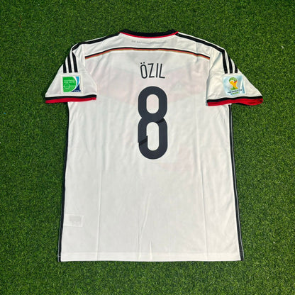 Germany World Cup 2014 Mesut Ozil #8 Champion Home Retro Football Jersey