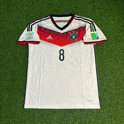 Germany World Cup 2014 Mesut Ozil #8 Champion Home Retro Football Jersey
