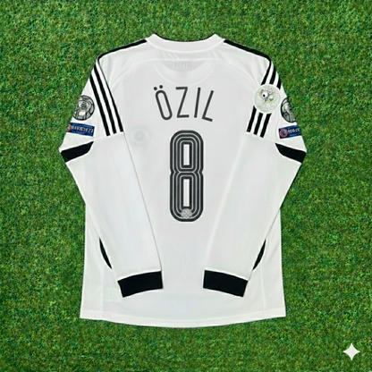Mesut Özil Germany World Cup Long Sleeve White Retro Football Jersey Kit