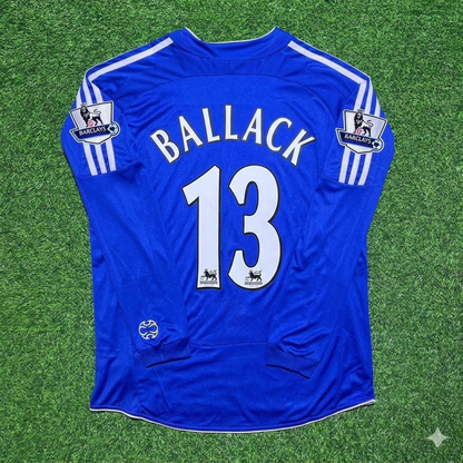 Michael Ballack #13 Chelsea 2006-2008 Long Sleeve EPL Patch Football Jersey Kit