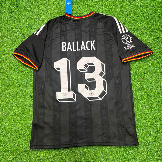 Germany World Cup 2002 Michael Ballack Black Special Retro Football Jersey