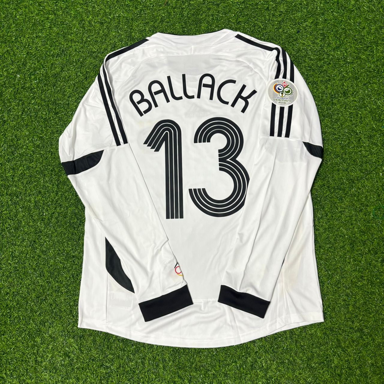 Germany World Cup 2006 Michael Ballack Long Sleeve White Football Jersey