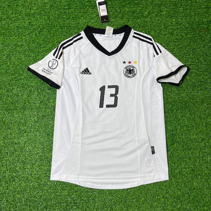 Germany World Cup 2002 Michael Ballack Deutschland Japan Korea White Retro Football Jersey