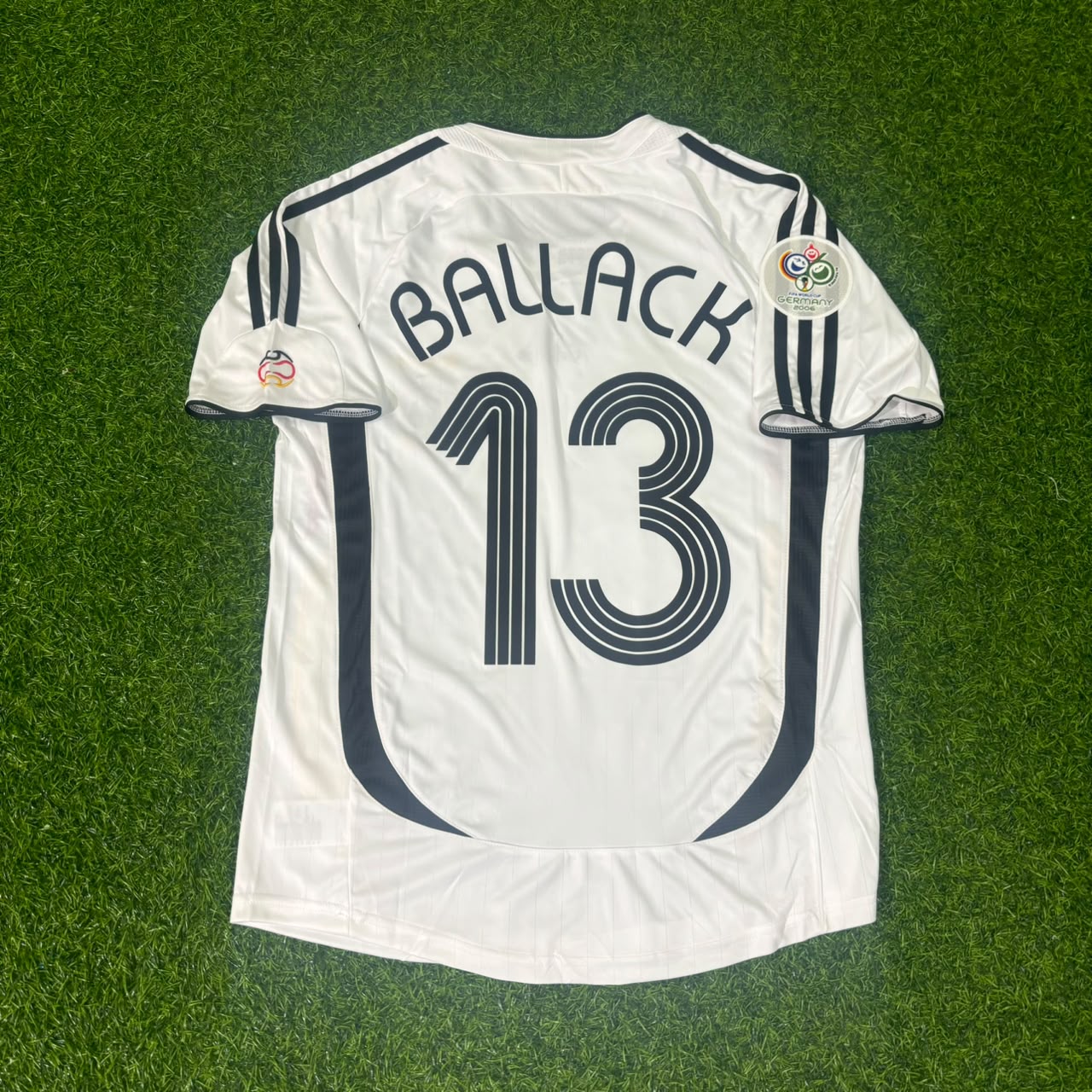 Germany World Cup 2006 Michael Ballack Deutschland White Retro Football Jersey
