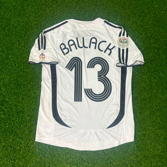 Germany World Cup 2006 Michael Ballack Deutschland White Retro Football Jersey