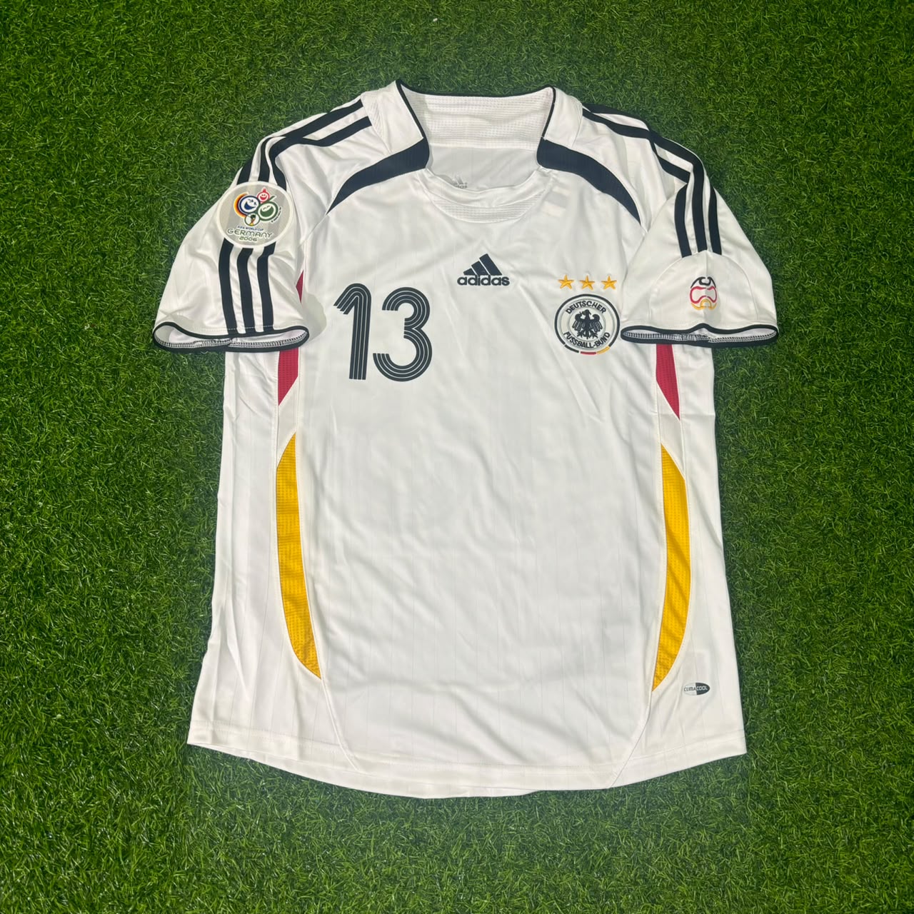 Germany World Cup 2006 Michael Ballack Deutschland White Retro Football Jersey
