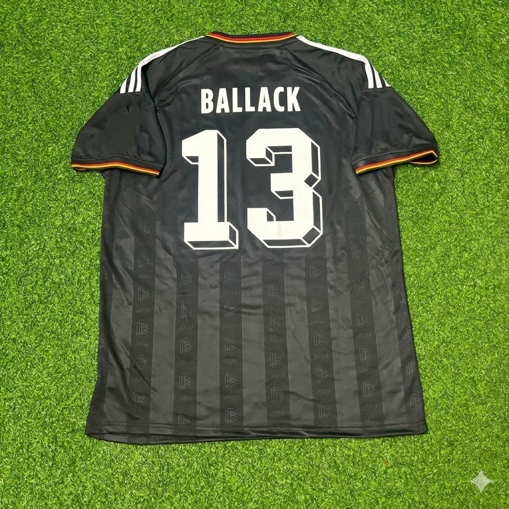 Michael Ballack 13# Germany Black Retro Vintage Football Jersey Kit