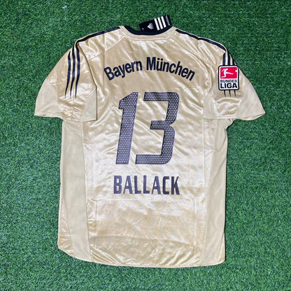 Michael Ballack München 2004/05 Retro Golden Fußballtrikot Set Jersey