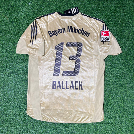 Michael Ballack München 2004/05 Retro Golden Fußballtrikot Set Jersey