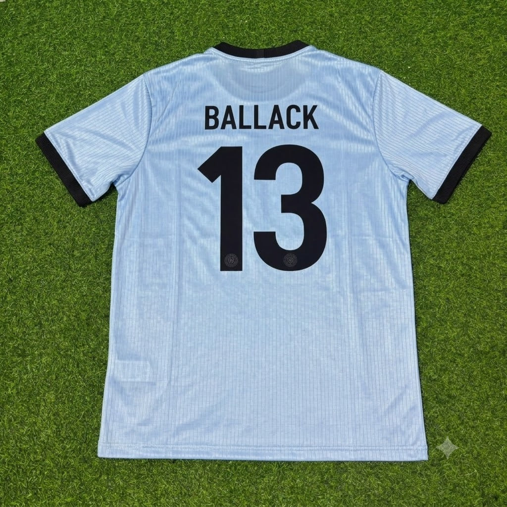 Michael Ballack Germany 125th Year Special Clear Blue Retro Football Jersey Kit