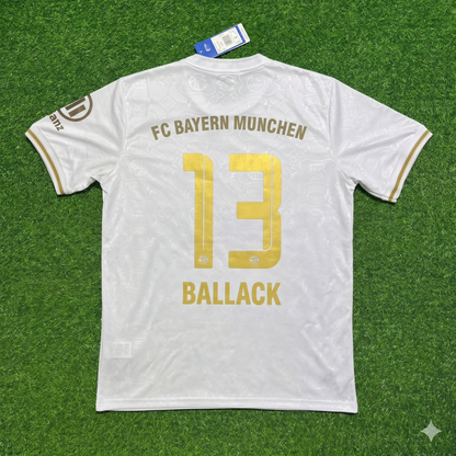 Michael Ballack #13 FC Bayern München 125 Years Anniversary Special-Edition White Football Jersey