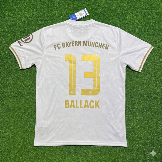 Michael Ballack #13 FC Bayern München 125 Years Anniversary Special-Edition White Football Jersey