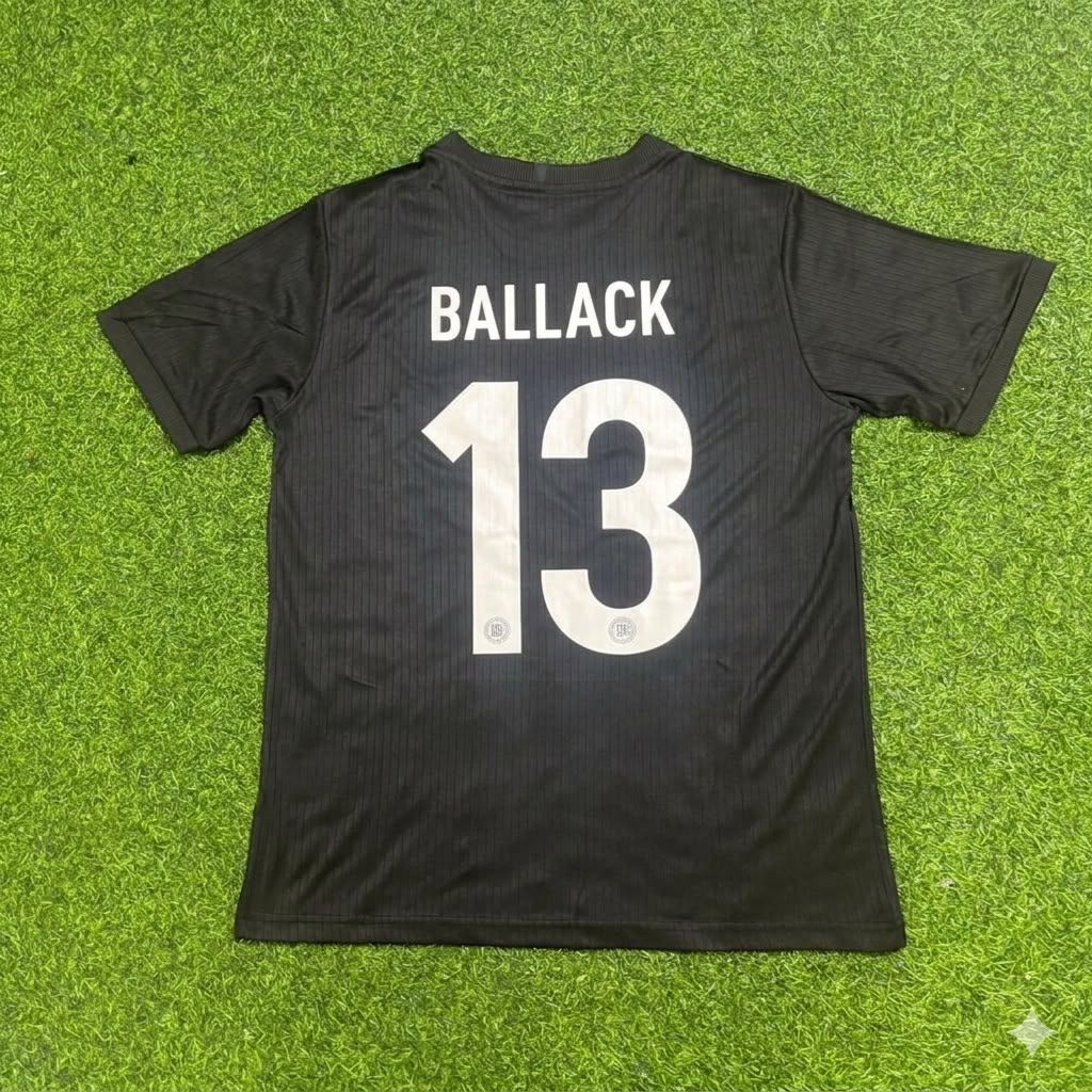 Michael Ballack Germany 125 Years Special Black Football Jersey Kit