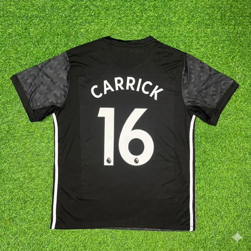 Michael Carrick Manchester United 2017-2018 Black Retro Football Jersey Kit
