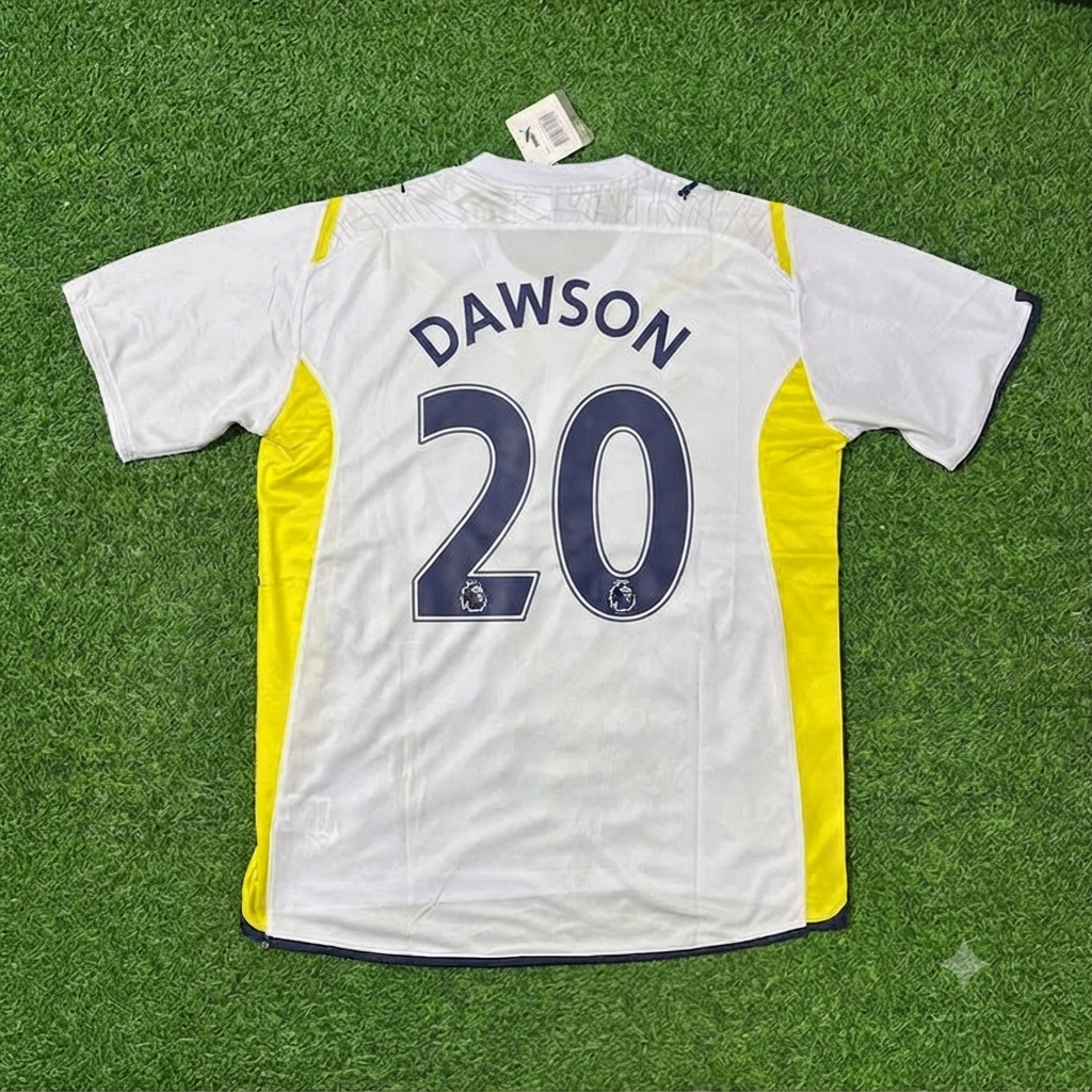 Michael Dawson #20 Tottenham 2009 2010 White Retro Football Jersey Kit