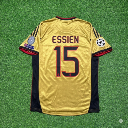 Michael Essien #15 AC Milan 2013 2014 Gold Retro Football Jersey