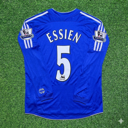Michael Essien #5 Chelsea 2006-2008 Long Sleeve EPL Patch Football Jersey Kit