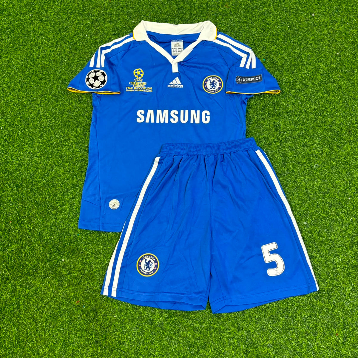 Michael Essien Chelsea 2008 Final Kinder Kids Football Jersey
