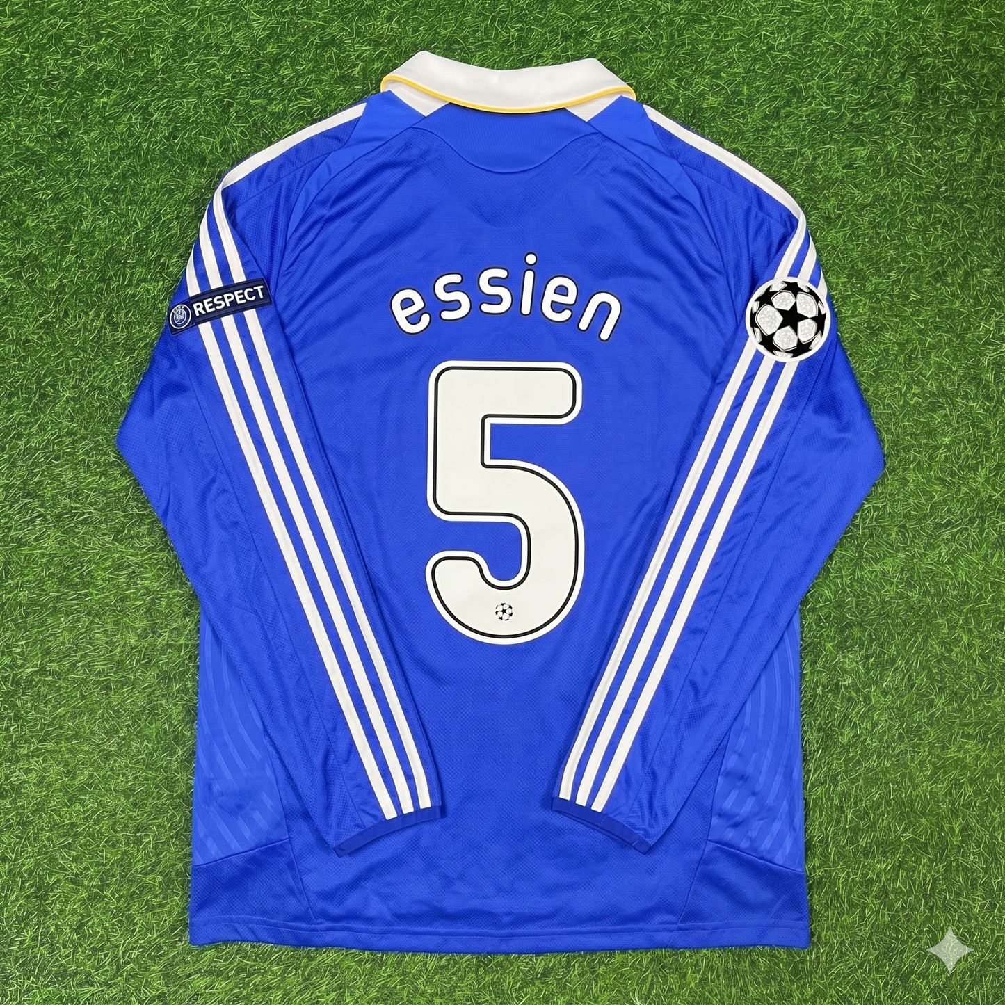 Michael Essien Chelsea 2008 Champions League Final Long Sleeve Football Jersey Kit