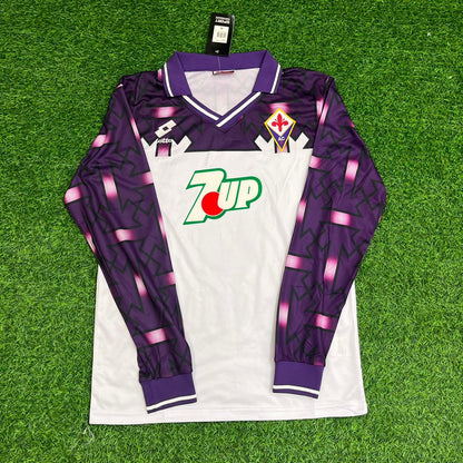 Michael Laudrup Fiorentina 92/93 Season Purple Retro Football Jersey Kit
