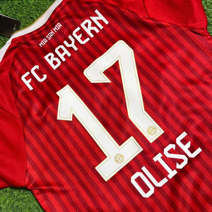 Bayern Munich 2027 Michael Olise #17 Bundesliga Championship Patch Kids Football Jersey