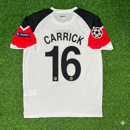 Michael Carrick #16 Manchester United 2011 Champions League Final White Football Jersey Kit